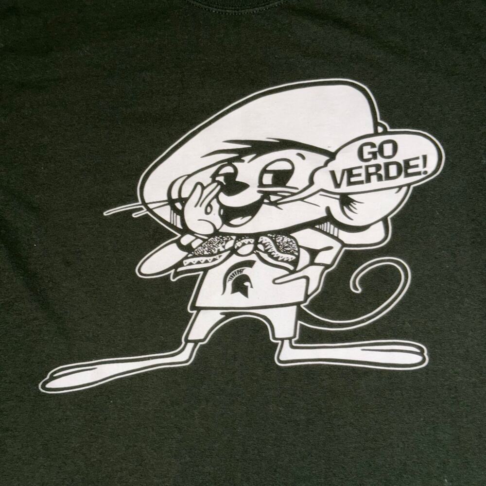 Gildan Michigan State University Funny Graphic Speedy Gonzalez Adult Size Medium